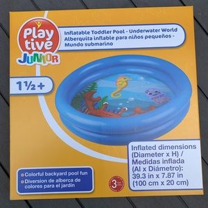 Inflatable Kids Toddler Swimming Pool 40"diameter
